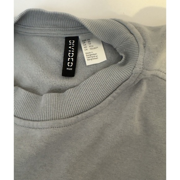 HM Divided‎ Womens Gray Top Cropped Long Sleeve Western Style Size:XS - Picture 5 of 13